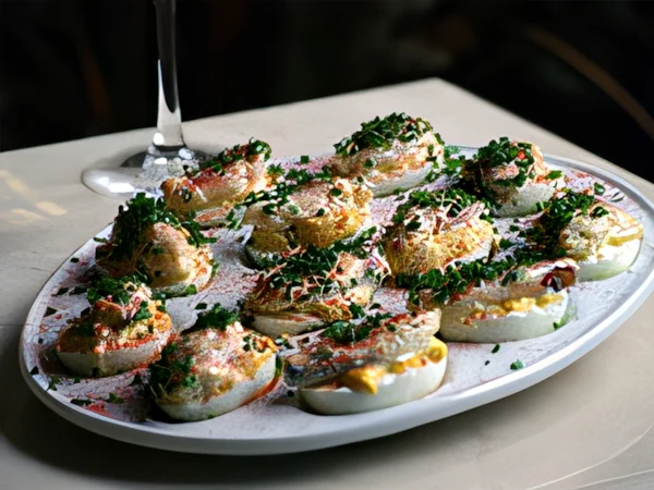 Oregon Dungeness Crab Deviled Eggs